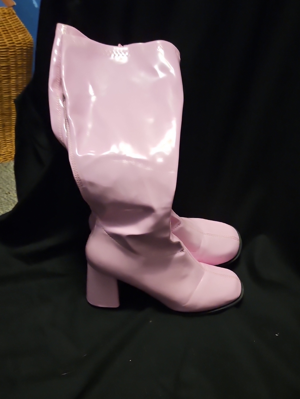 Women's Pink Mid-Calf Block Heel Boots